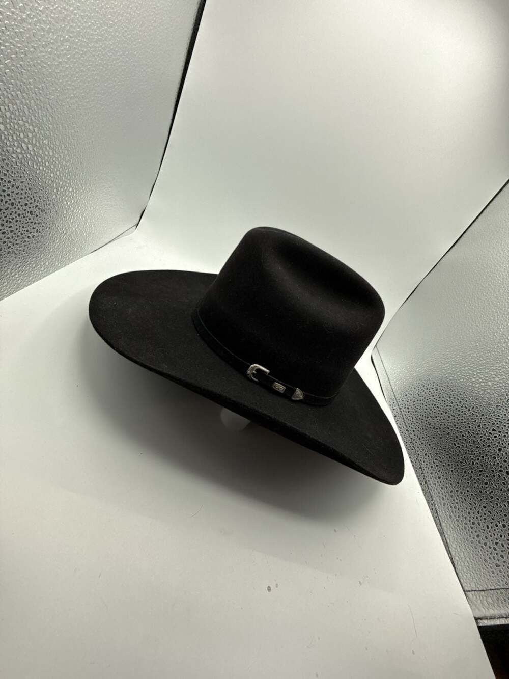 Serratelli 7X Beaver Felt Black Cowboy Hat Size 7 1/8